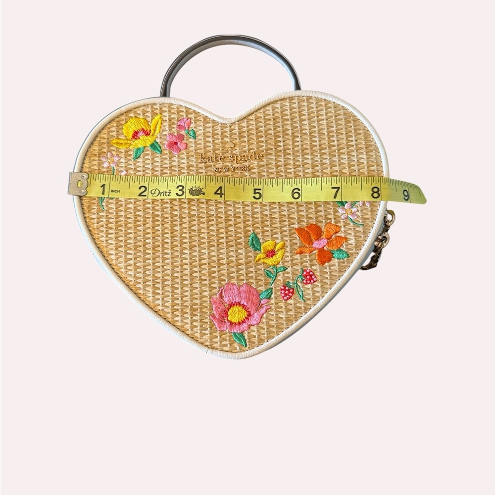 Kate Spade Love Shack Heart Purse With Embroidery Flowers NWOT - Picture 10 of 10